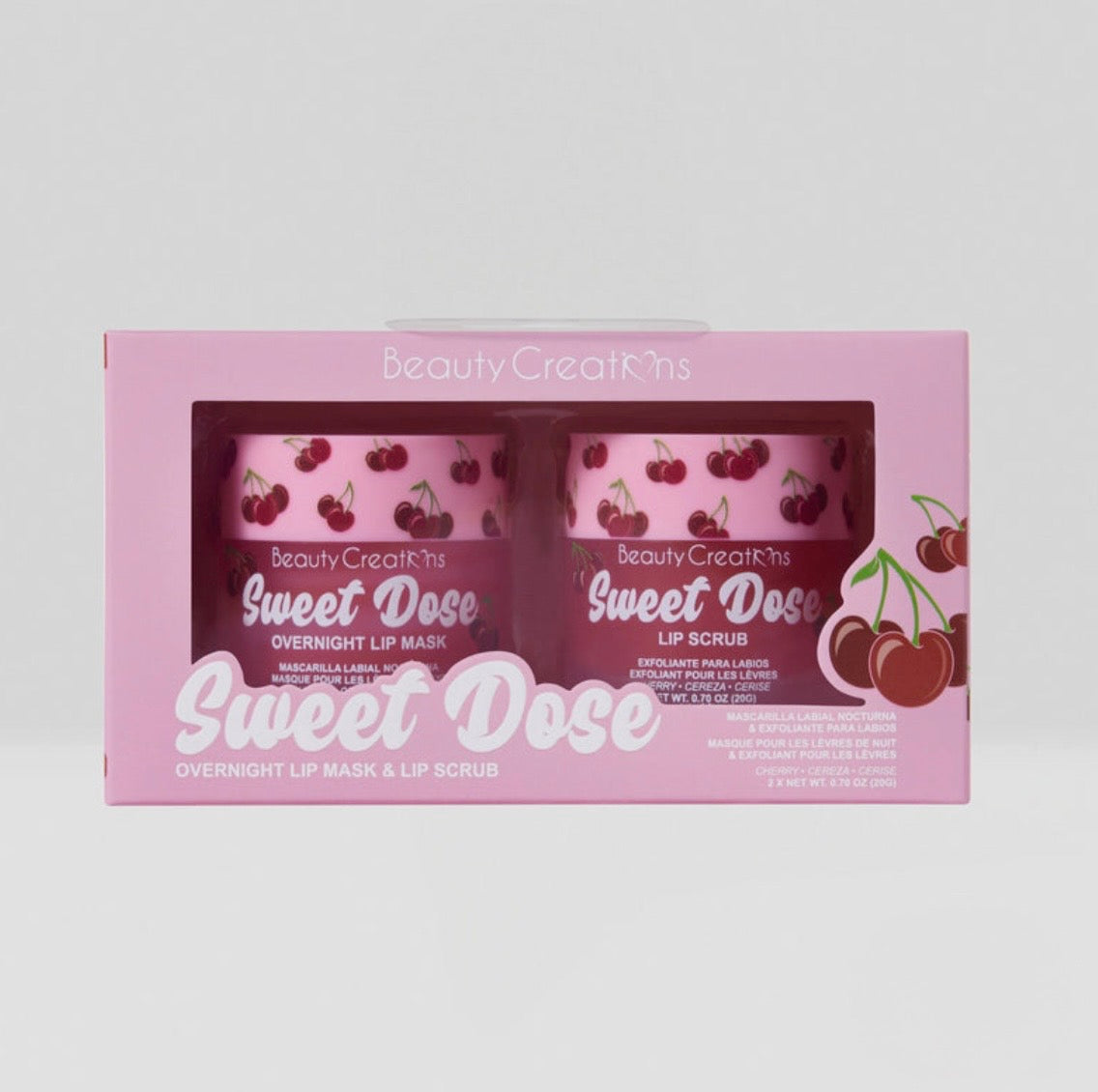 BEAUTY CREATIONS- SWEET DOSE- OVERNIGHT LIP MASK & LIP SCRUB