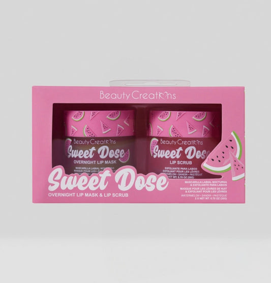 BEAUTY CREATIONS- SWEET DOSE- OVERNIGHT LIP MASK & LIP SCRUB