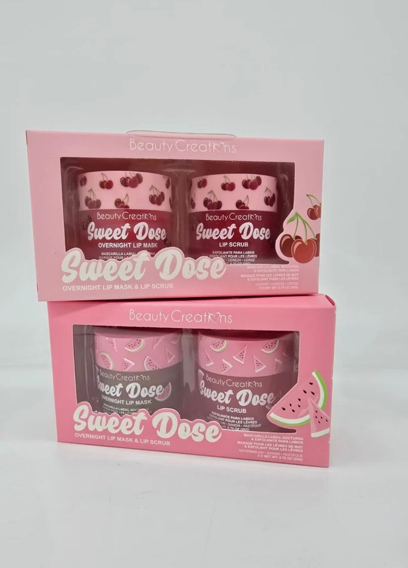 BEAUTY CREATIONS- SWEET DOSE- OVERNIGHT LIP MASK & LIP SCRUB