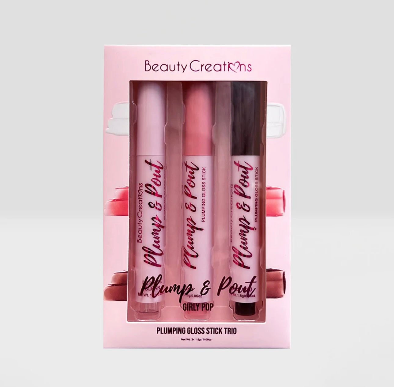 BEAUTY CREATIONS - PLUMPING GLOSS STICK TRIO