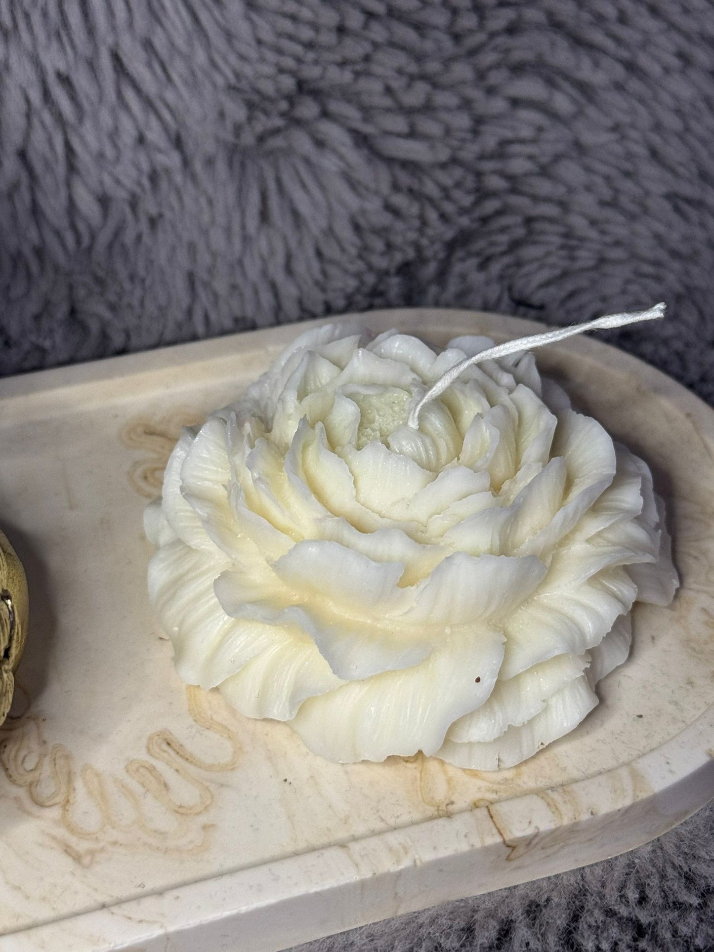 Rose-shaped candles