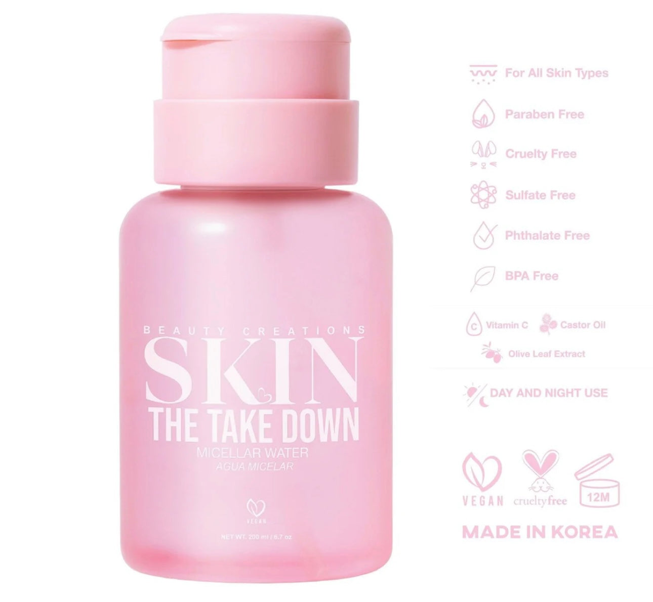 BEAUTY CREATIONS SKIN- The Take Down Micellar Water