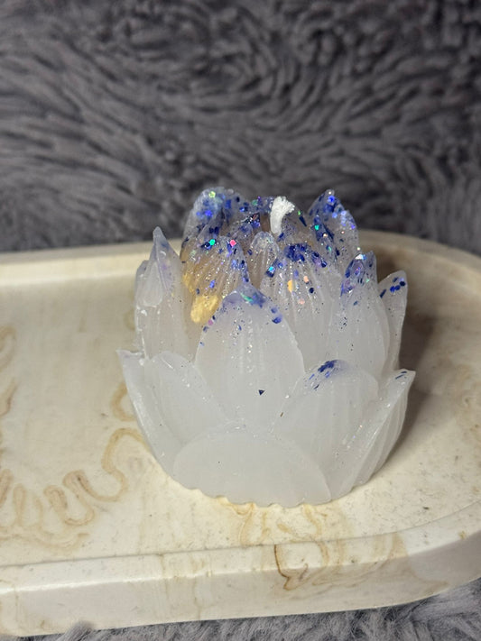 Flower-shaped candle
