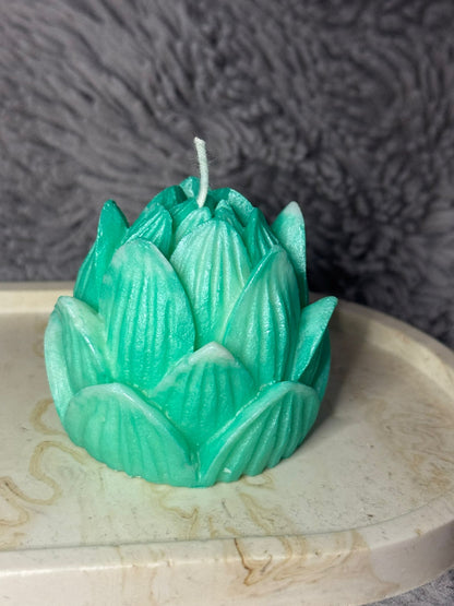 Flower-shaped candle