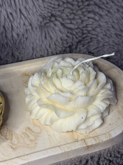 Rose-shaped candles