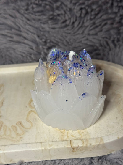 Flower-shaped candle